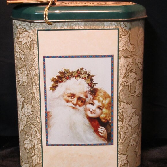 Victorian Collection Collectible Santa Card Tin (empty) - Picture 2 of 10